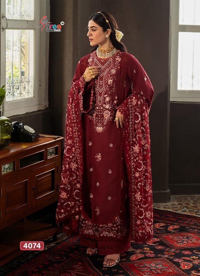 Shree Fabs Kahf Premium Embroidered coll vol 1 catalog Cotton Dupatta wholesale pakistani designer suits in delhi
