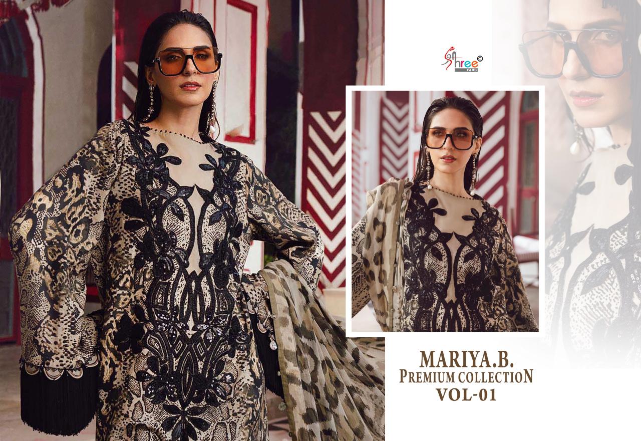 Shree Fabs Mariya B Premium Collection Vol 1 catalog Chiffon Dupatta wholesale pakistani suits online
