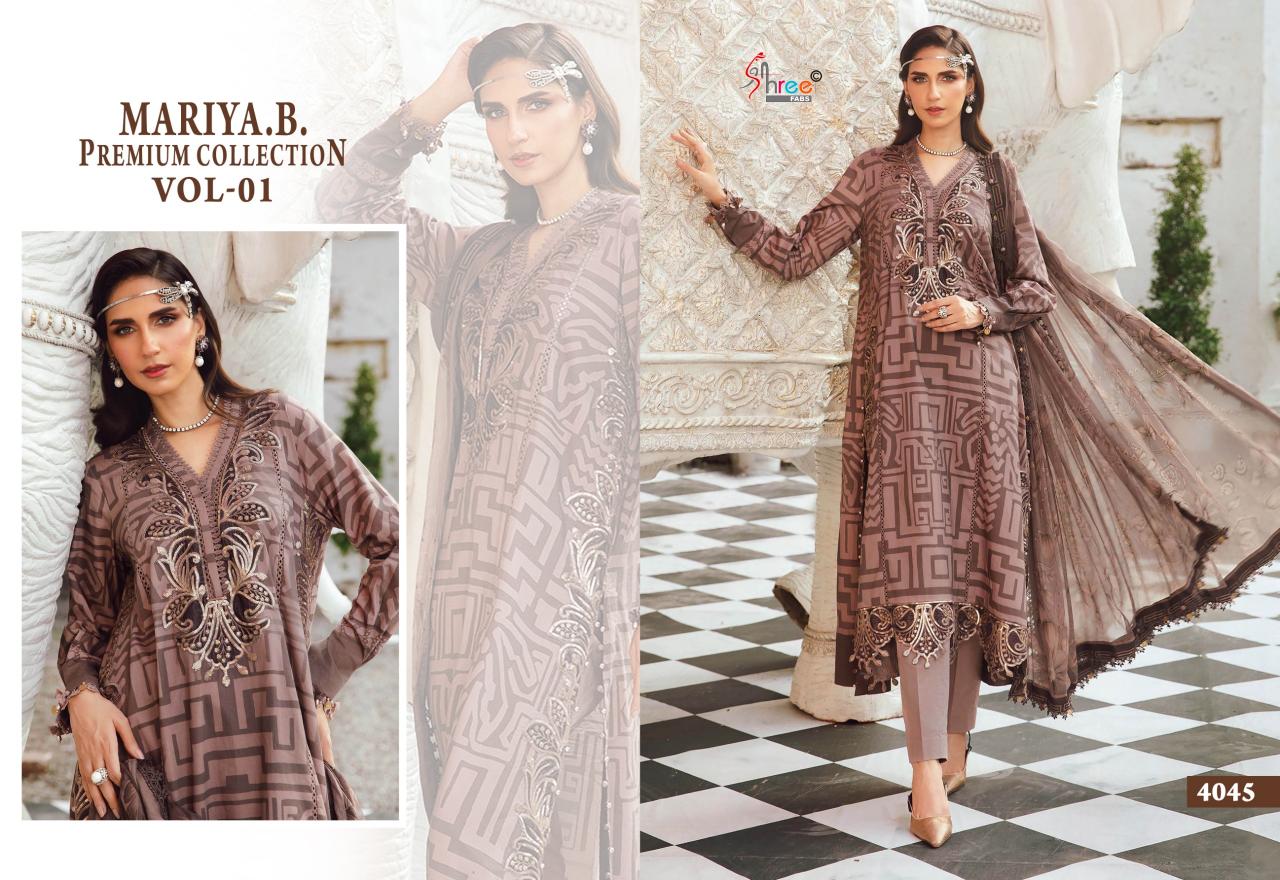 Shree Fabs Mariya B Premium Collection Vol 1 catalog Chiffon Dupatta wholesale pakistani suits online