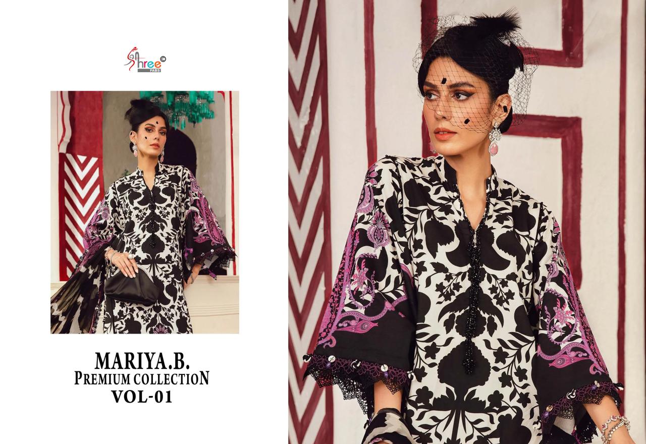 Shree Fabs Mariya B Premium Collection Vol 1 catalog Chiffon Dupatta wholesale pakistani suits online