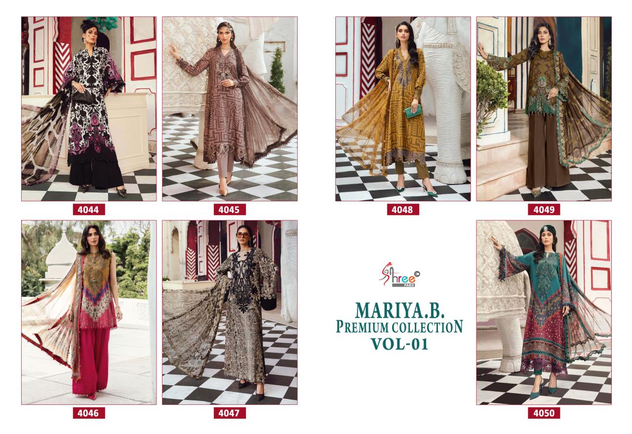 Shree Fabs Mariya B Premium Collection Vol 1 catalog Chiffon Dupatta wholesale pakistani suits online