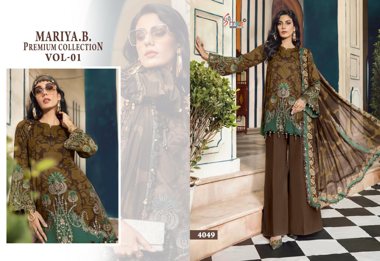 Shree Fabs Mariya B Premium Collection Vol 1 catalog Chiffon Dupatta wholesale pakistani suits online