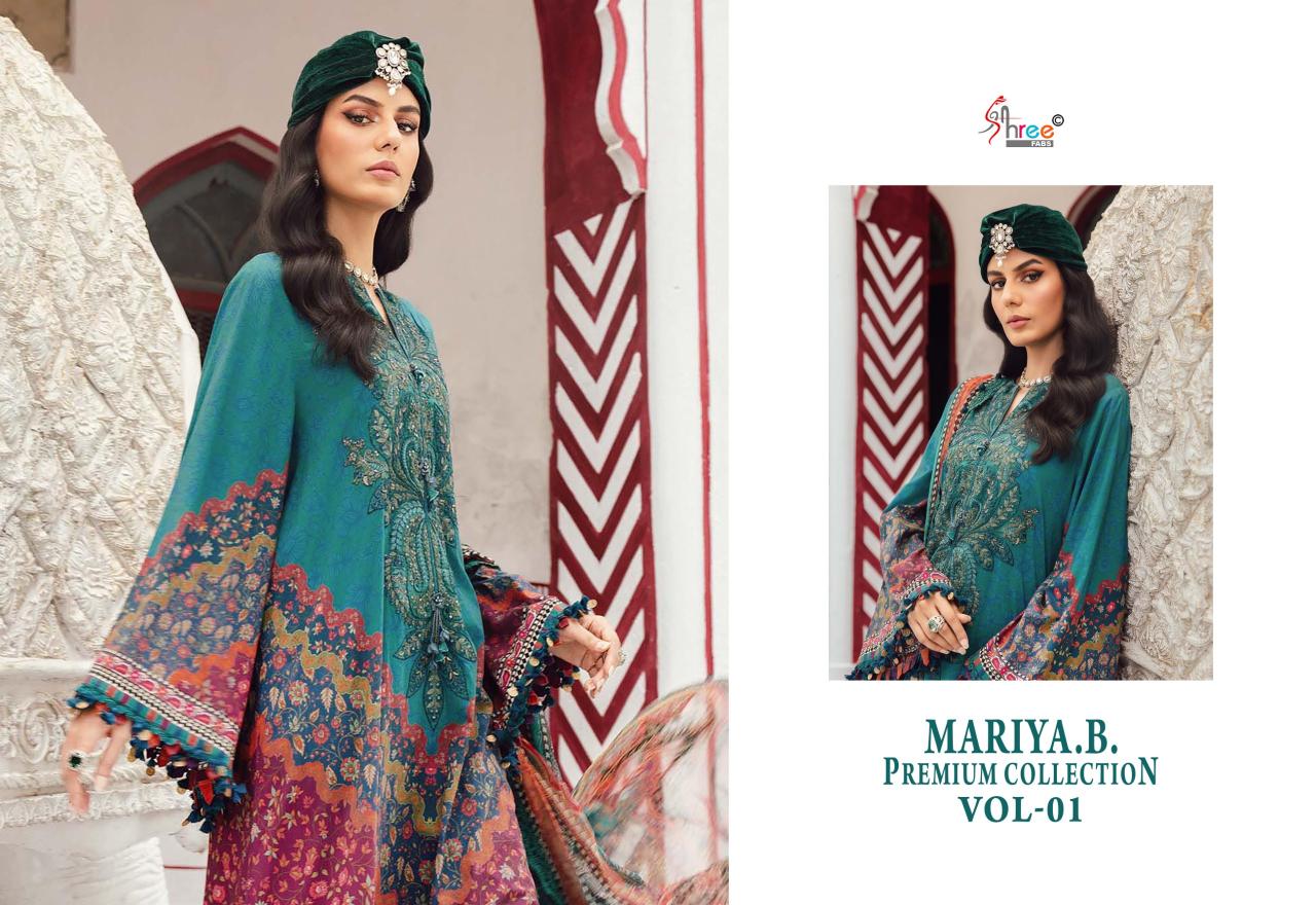 Shree Fabs Mariya B Premium Collection Vol 1 catalog Cotton Dupatta pakistani suits wholesalers in chandni chowk