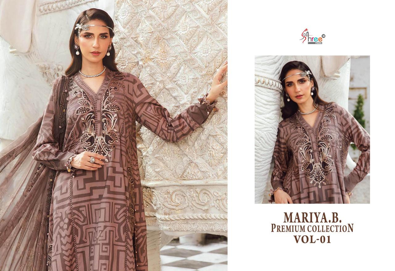 Shree Fabs Mariya B Premium Collection Vol 1 catalog Cotton Dupatta pakistani suits wholesalers in chandni chowk