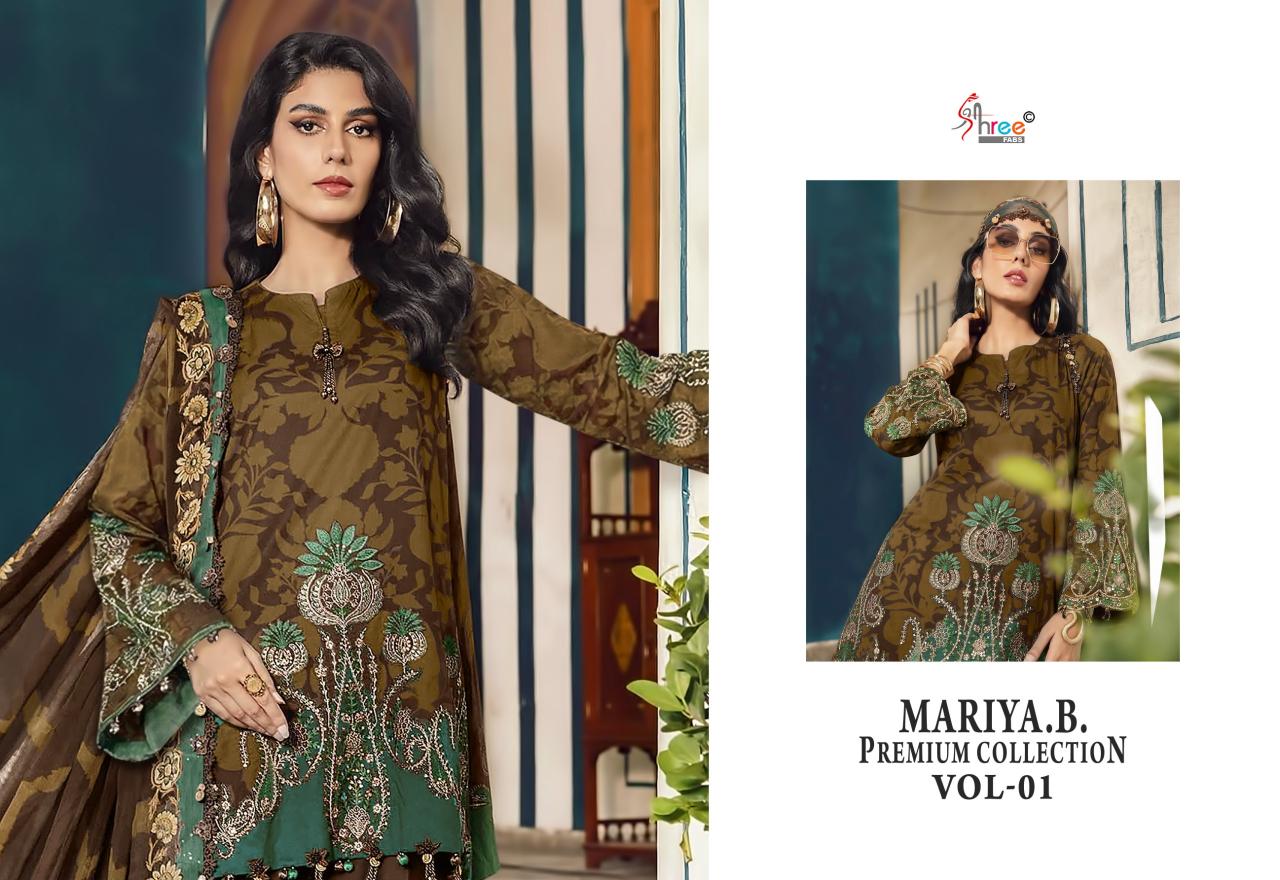 Shree Fabs Mariya B Premium Collection Vol 1 catalog Cotton Dupatta pakistani suits wholesalers in chandni chowk