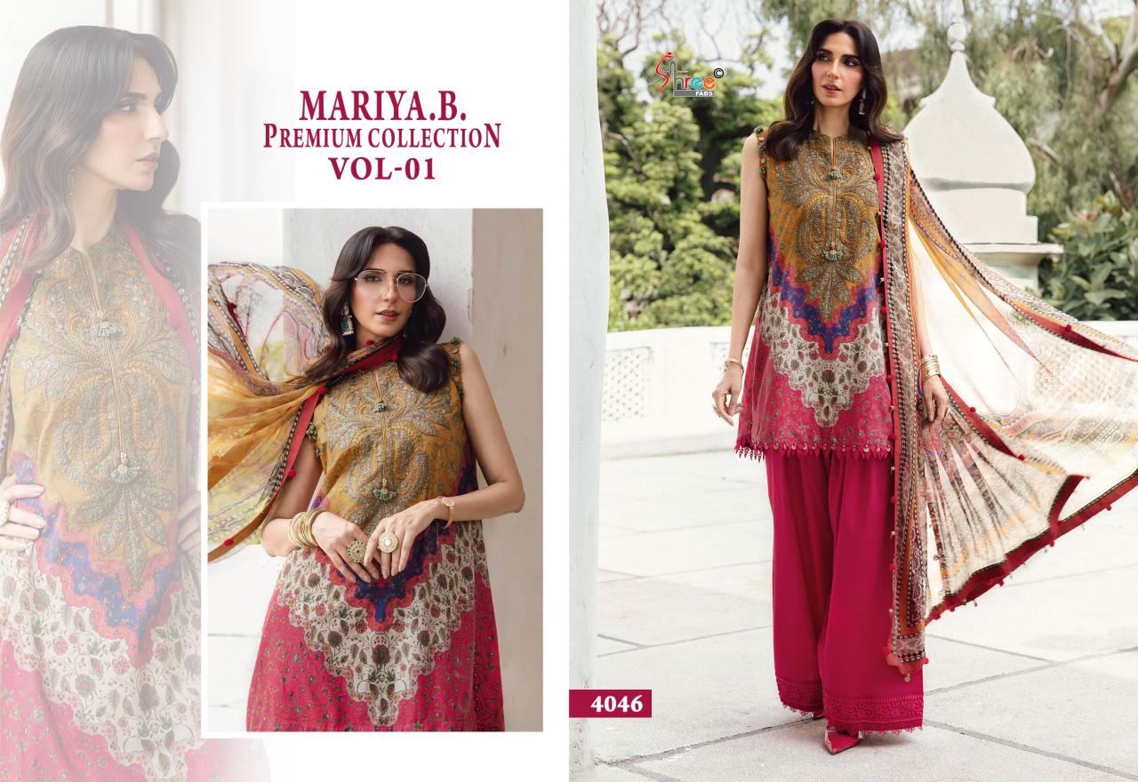 Shree Fabs Mariya B Premium Collection Vol 1 catalog Cotton Dupatta pakistani suits wholesalers in chandni chowk