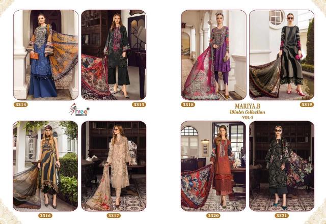 Shree Fabs Mariya B Winter Collection 5 catalog pakistani suit wholesale price