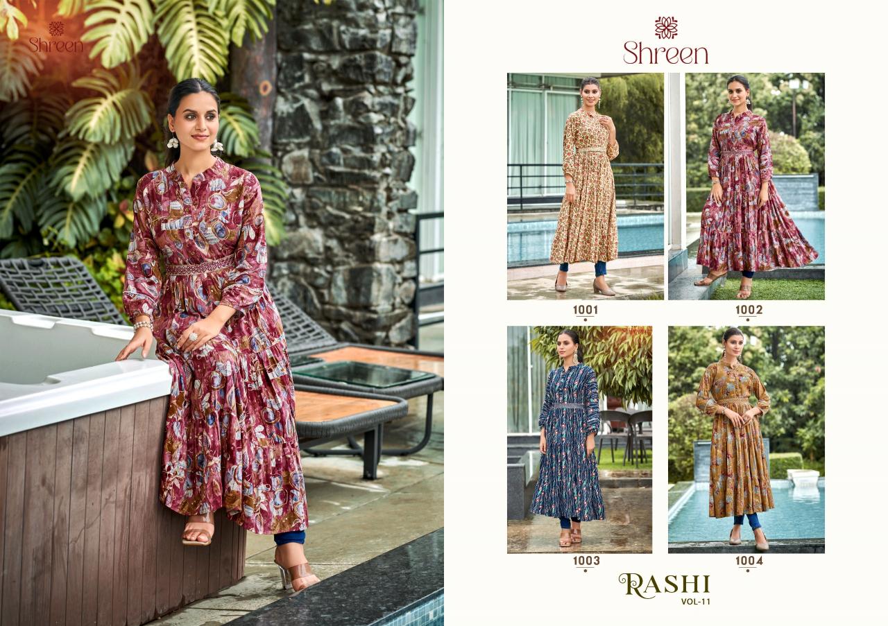 Shreen Raashi vol 11 catalog rayon kurti wholesale