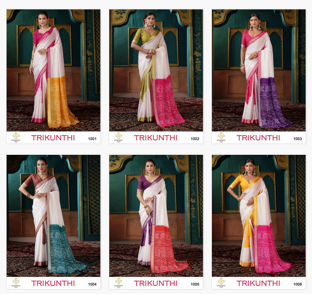 Shubh Shree Trikunthi catalog ethnicsmart new saree catalogue