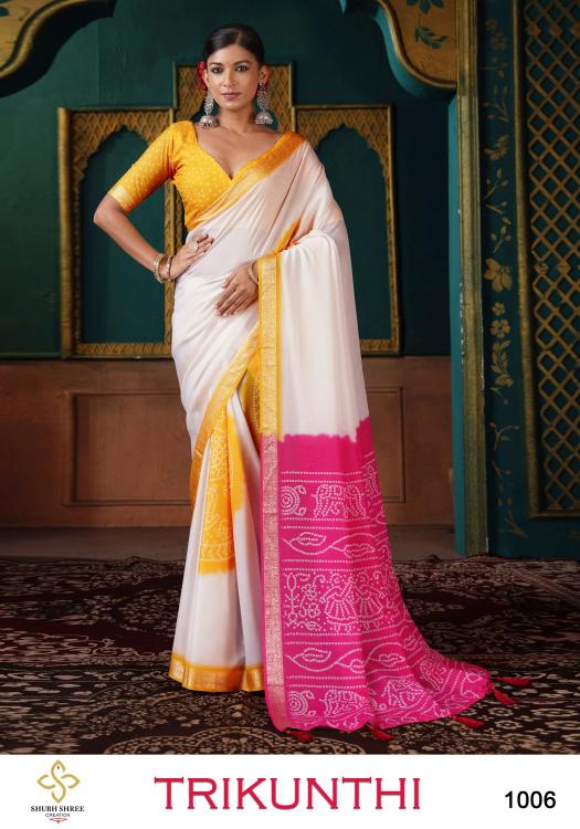 Shubh Shree Trikunthi catalog ethnicsmart new saree catalogue