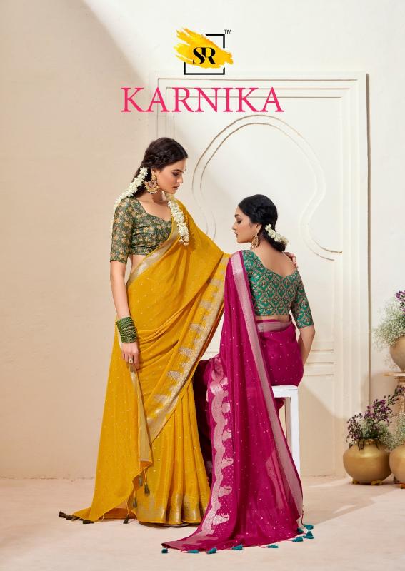 Sr Karnika catalog cheaest saree in surat