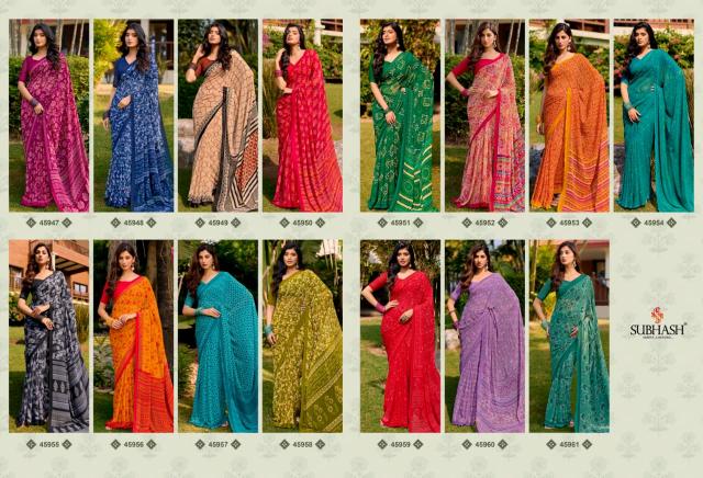 Subhash Homemaker catalog casual sarees wholesale in surat