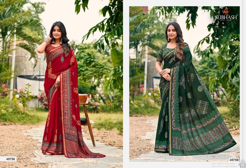 Subhash Paalika catalog casual sarees from surat