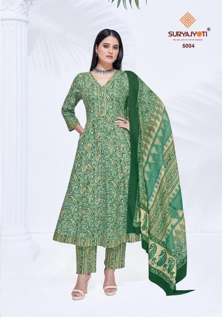 Suryajyoti Rashi Vol-5 – Anarkali Style Kurti Pant With Dupatta - Wholesale Catalog