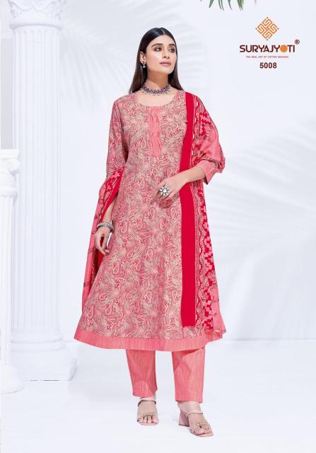 Suryajyoti Rashi Vol-5 – Anarkali Style Kurti Pant With Dupatta - Wholesale Catalog