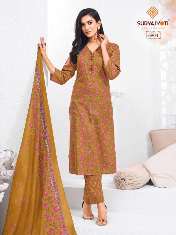 Suryajyoti Trendy Cotton Vol-69 – Kurti Pant With Dupatta - Wholesale Catalog