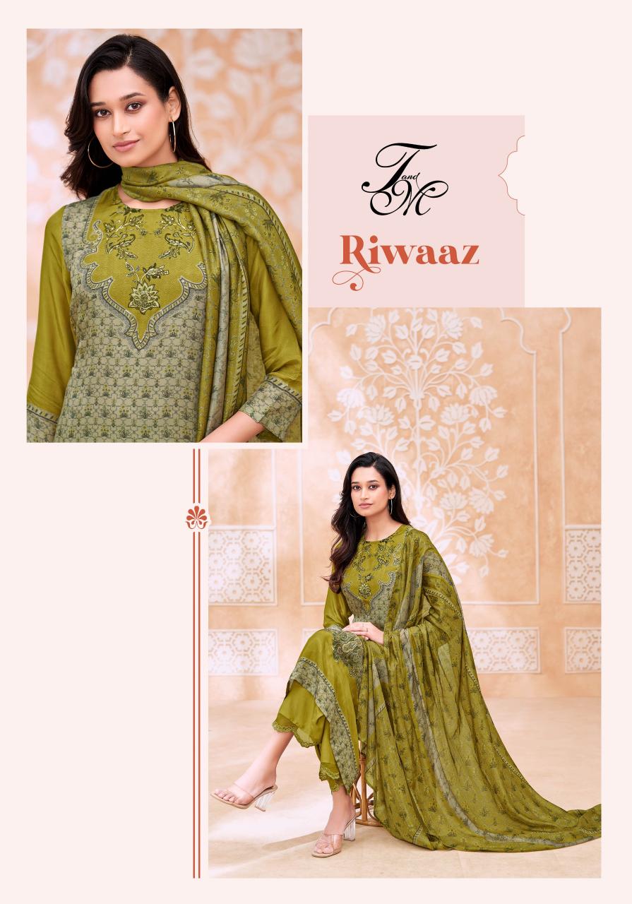 T&M Riwaaz catalog designer salwar suit wholesale