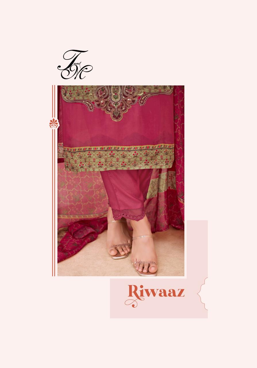 T&M Riwaaz catalog designer salwar suit wholesale