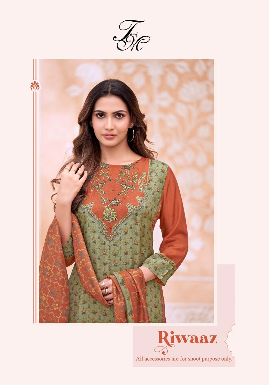T&M Riwaaz catalog designer salwar suit wholesale