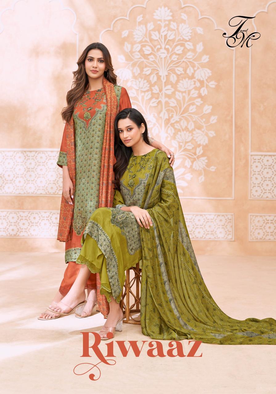 T&M Riwaaz catalog designer salwar suit wholesale