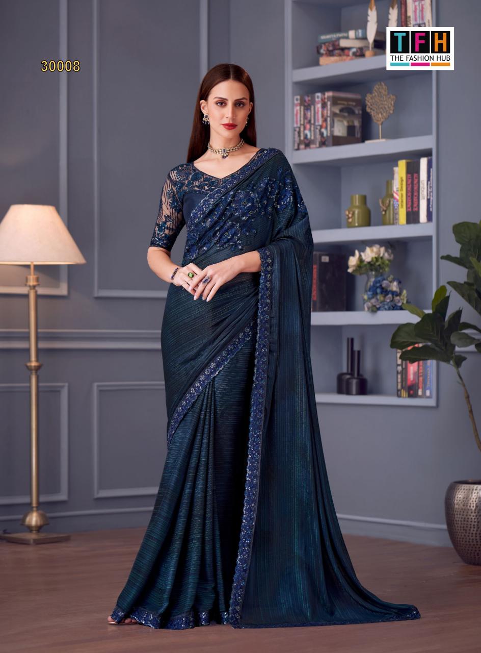 Tfh Silver Screen 20th catalog surat designer sarees wholesale price