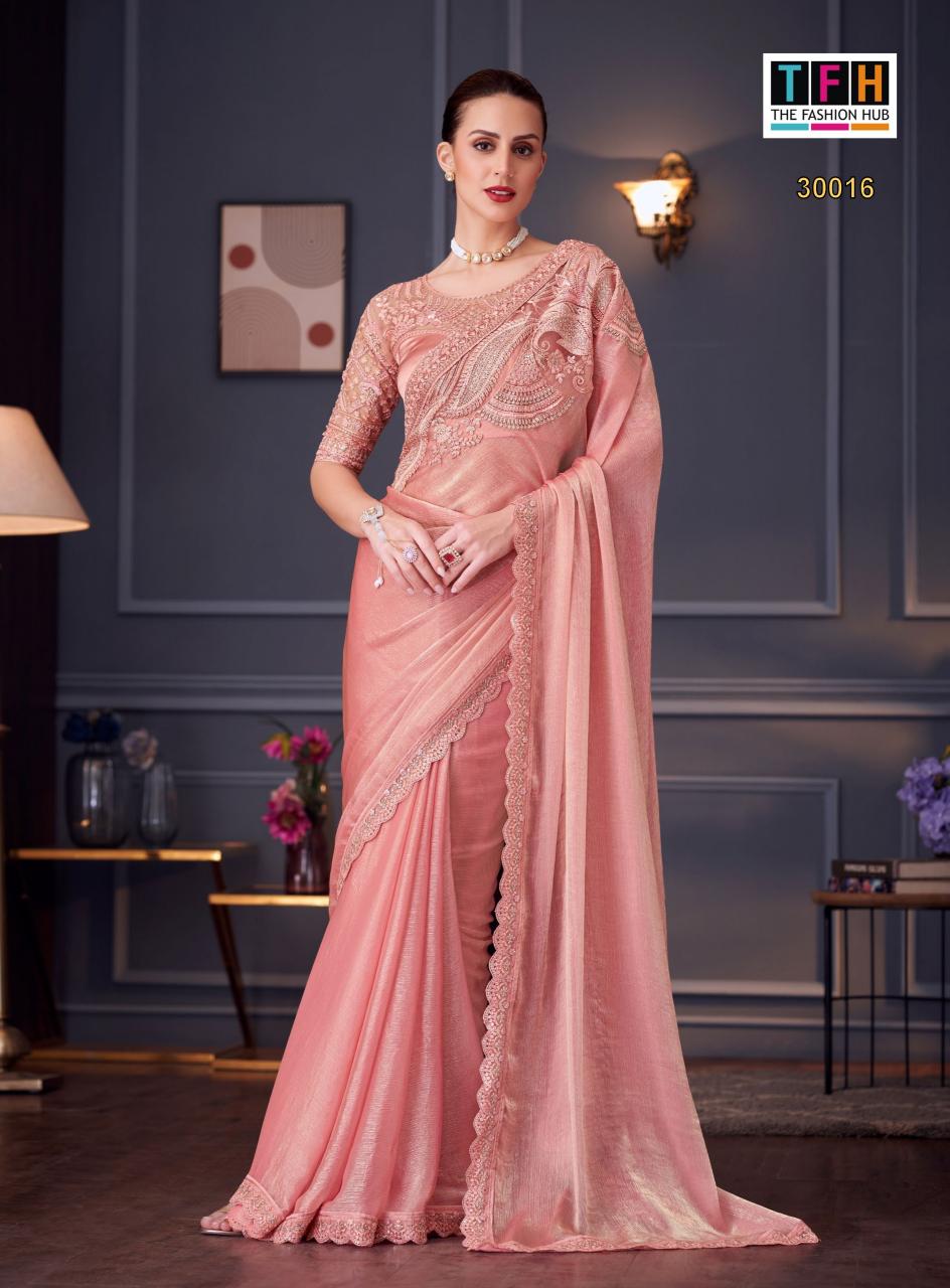 Tfh Silver Screen 20th catalog surat designer sarees wholesale price