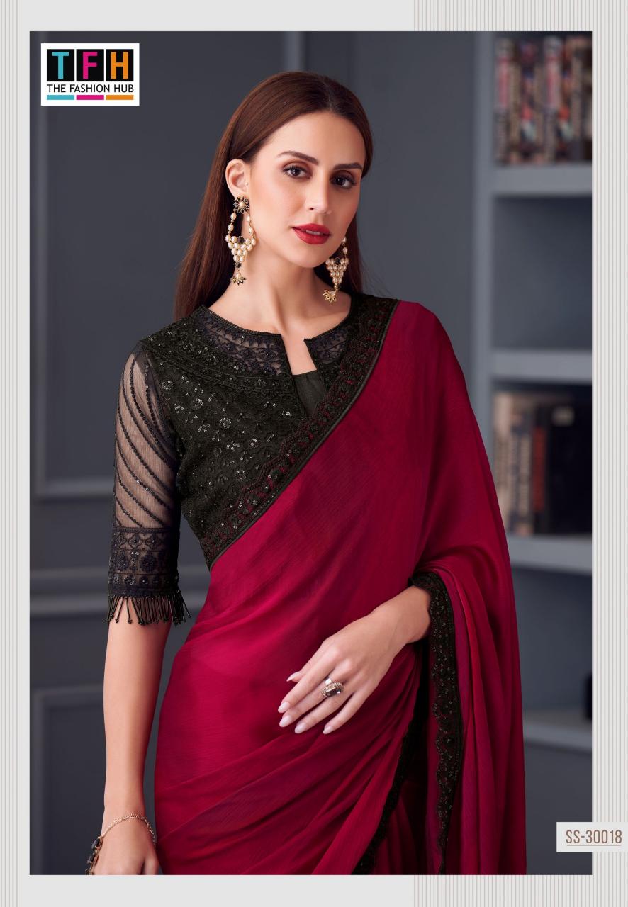 Tfh Silver Screen 20th catalog surat designer sarees wholesale price