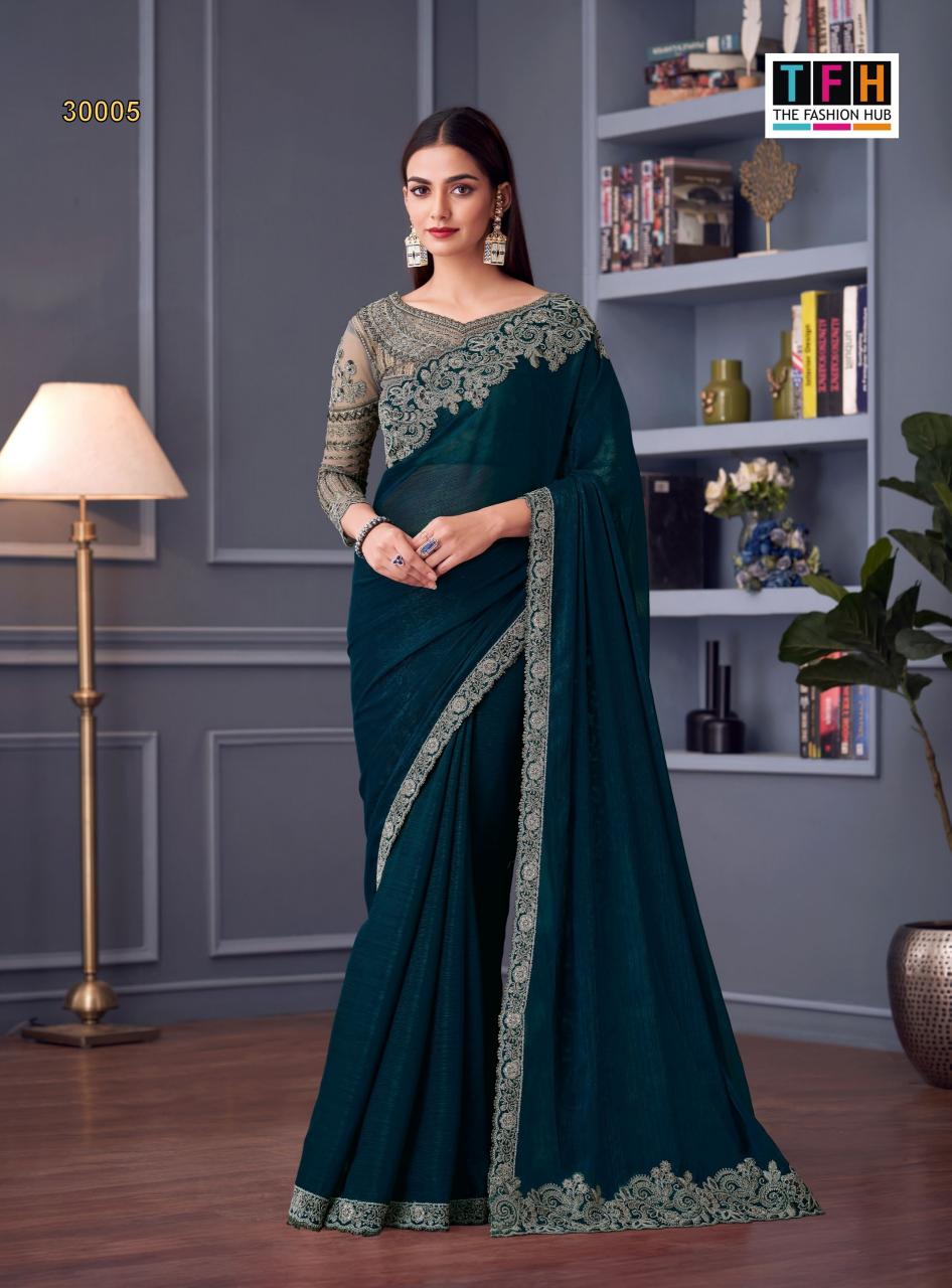 Tfh Silver Screen 20th catalog surat designer sarees wholesale price