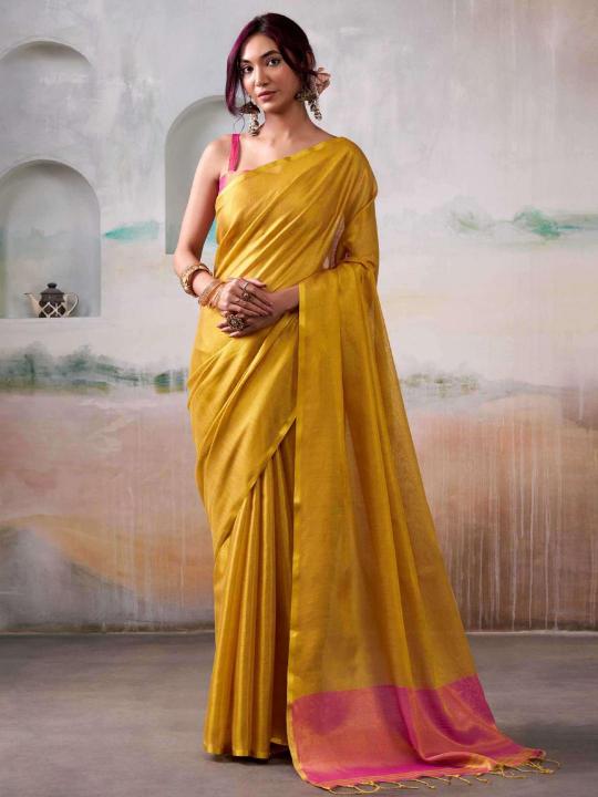 Tissue silk by astita fancy designer tissue silk fabric saree wholesale with latkan 