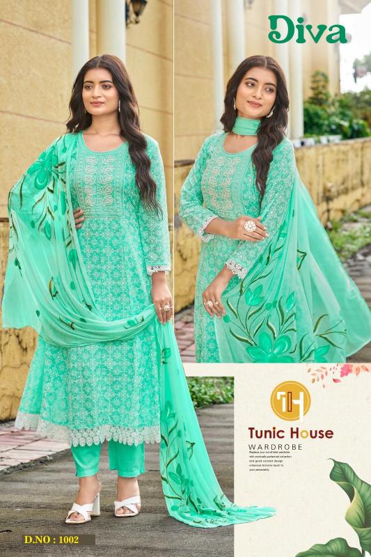 Tunic House Diva catalog wholesale cotton anarkali kurtis