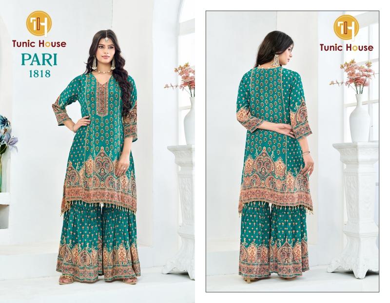 Tunic House Pari catalog wholesale kurti palazzo sets
