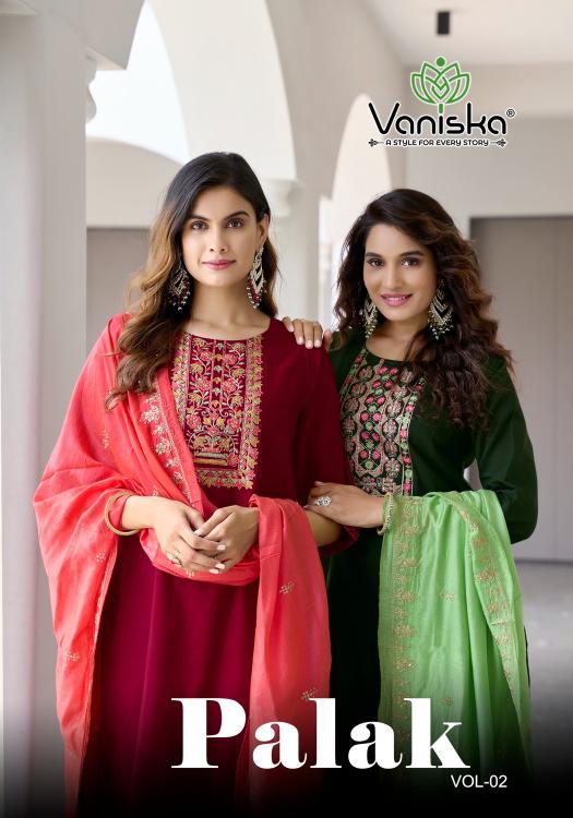 Vaniska Palak vol 2 catalog designer kurtis wholesale