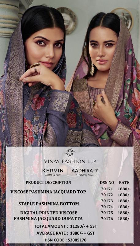 Vinay Kervin Aadhira Vol 7 catalog salwar kameez 2025