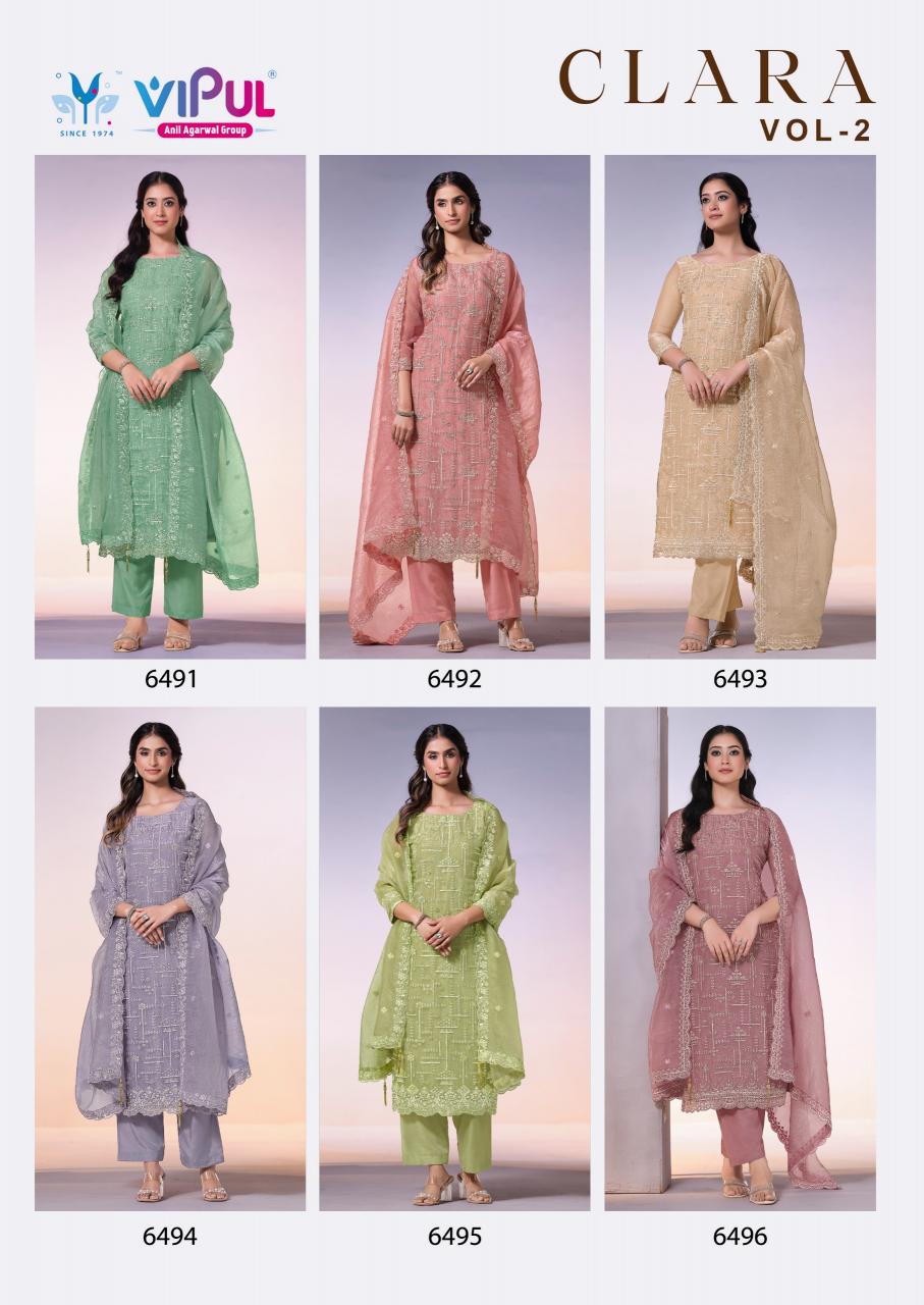 Vipul Clara vol 2 catalog pakistani wholesale salwar kameez in karachi