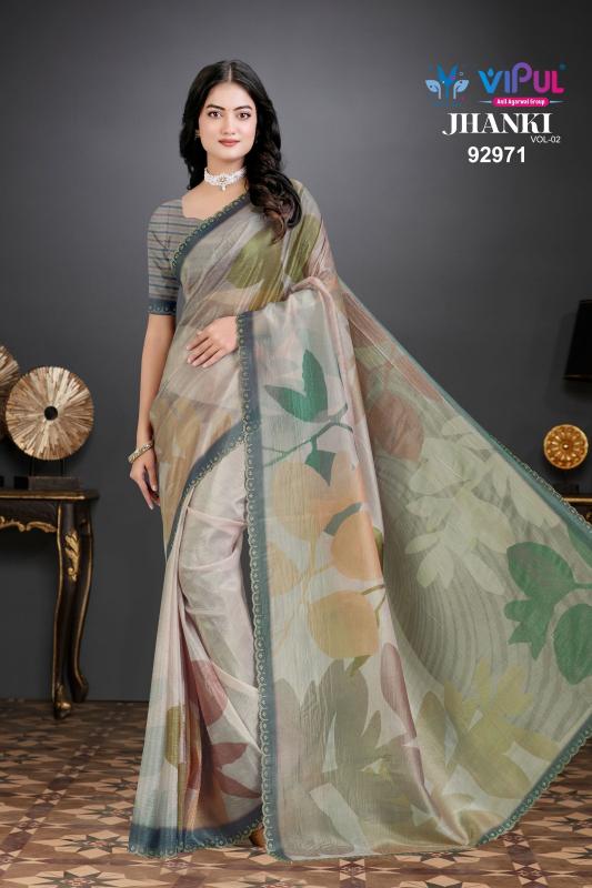 Vipul Jhanki vol 2 catalog organza saree manufacturers in surat