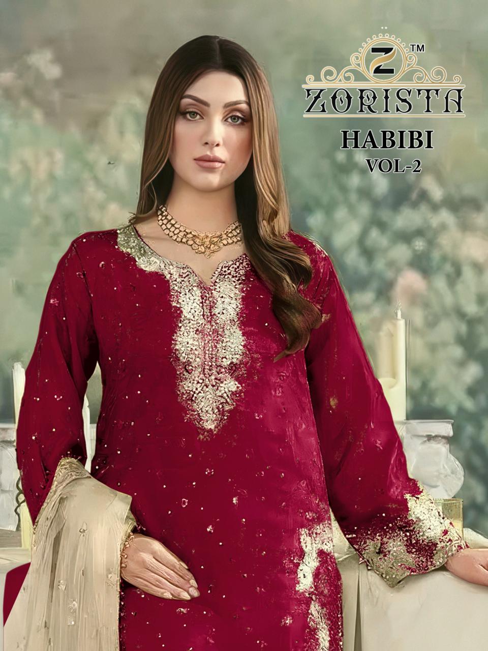 Zorista Habibi vol 2 catalog pakistani suits wholesale in delhi
