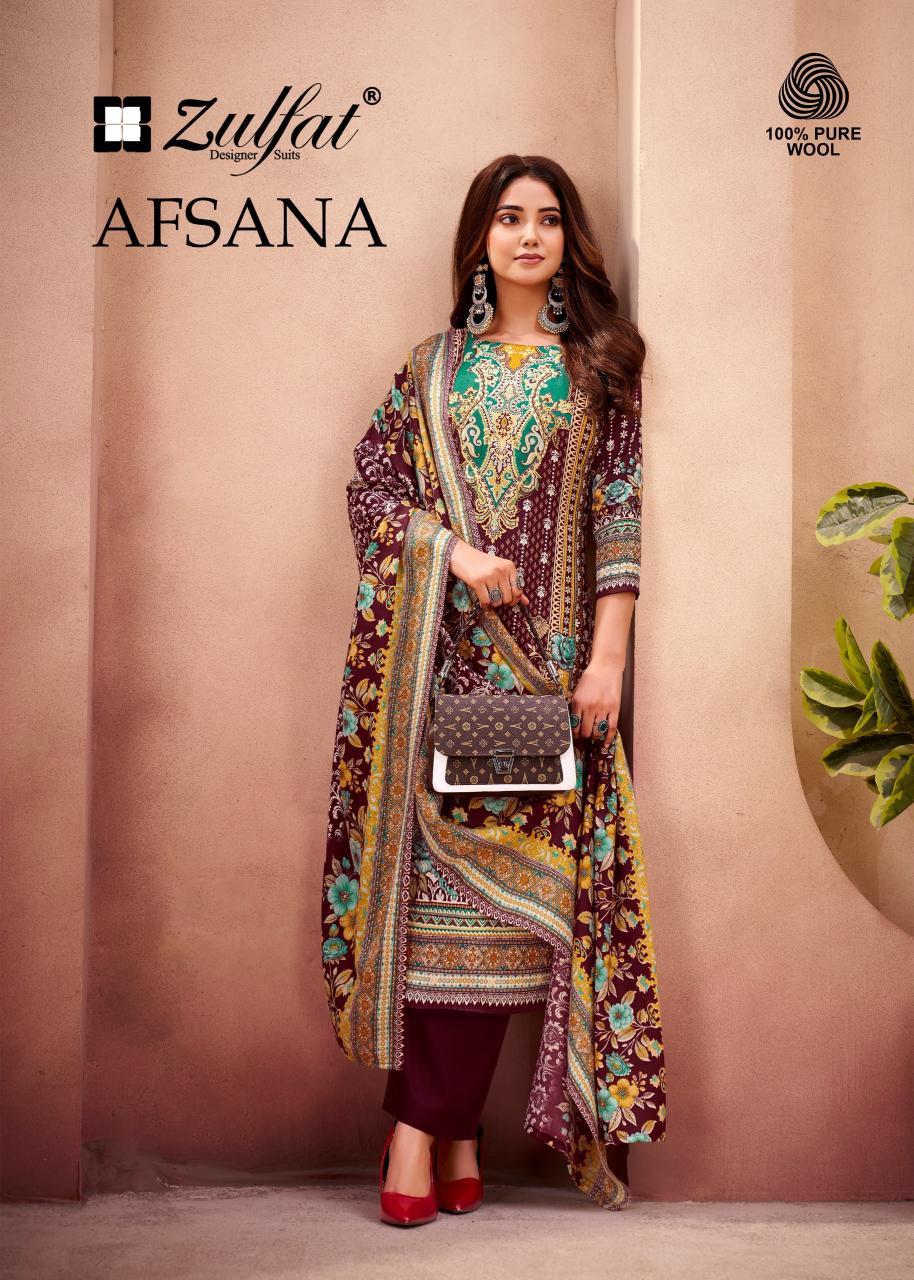 Zulfat Afsana catalog designer code dress material wholesalers