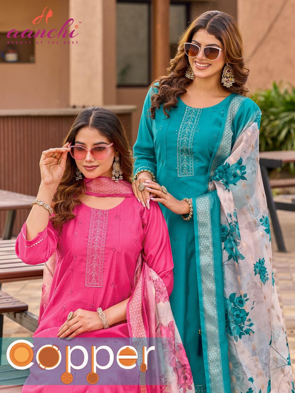 Aanchi Copper catalog wholesale kurtis shop in mumbai
