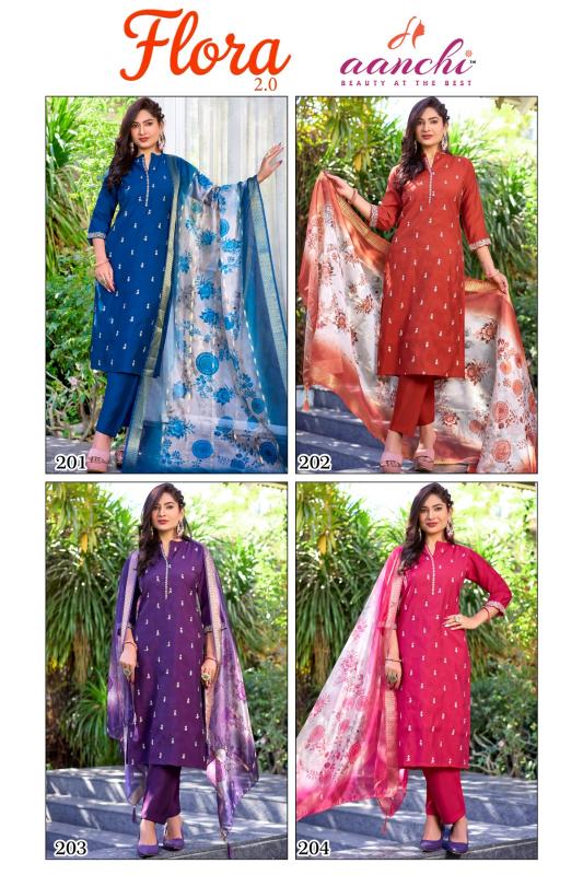 Aanchi Flora vol 2.0 catalog desginer kurtis