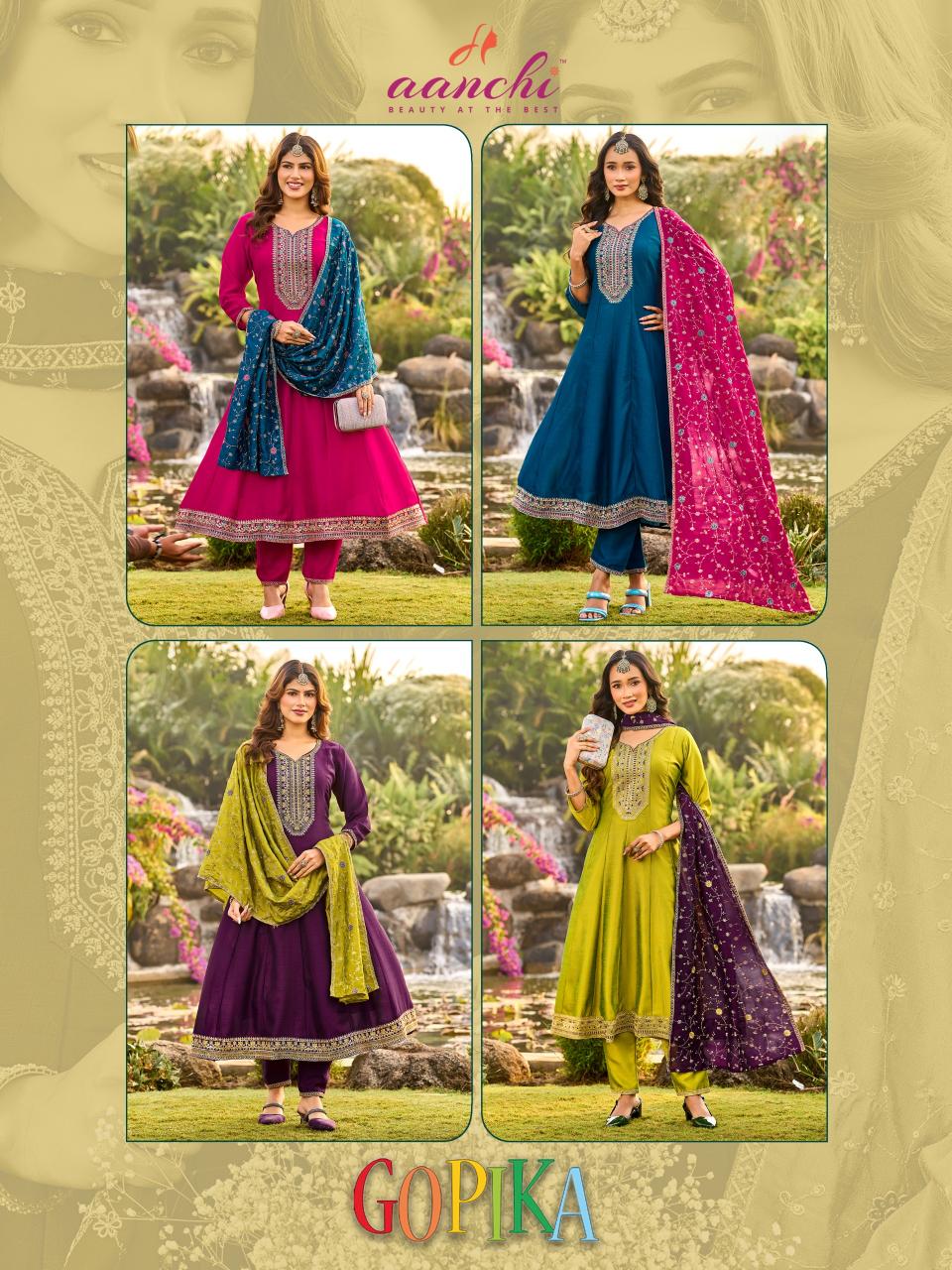Aanchi Gopika vol 2 catalog desginer kurtis wholesaler