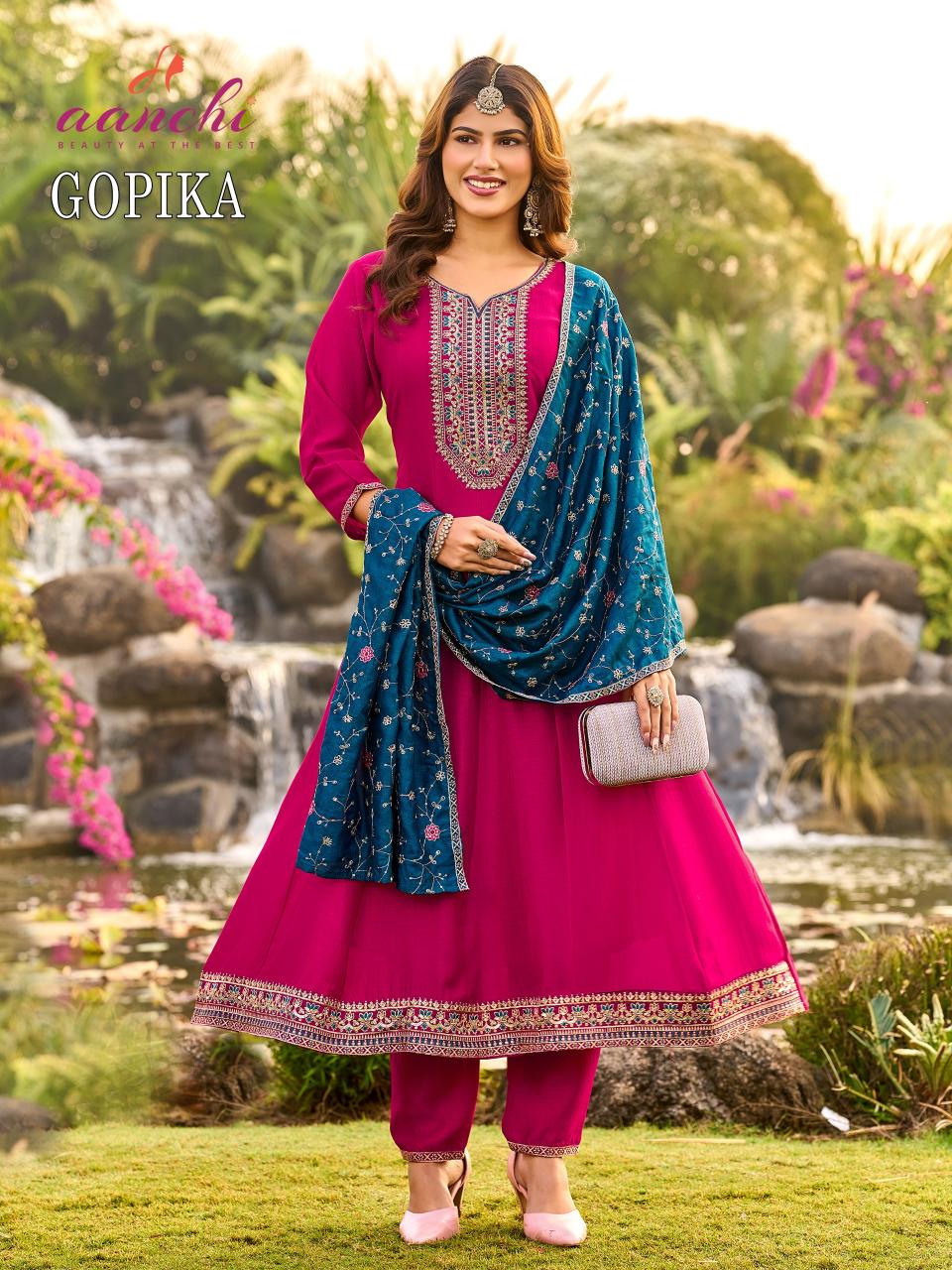 Aanchi Gopika vol 2 catalog desginer kurtis wholesaler