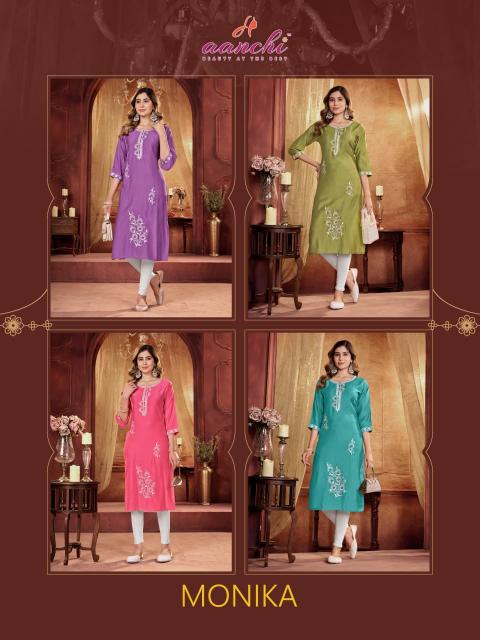 Aanchi Monika catalog kurtis wholesale india