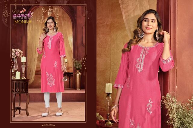 Aanchi Monika catalog kurtis wholesale india