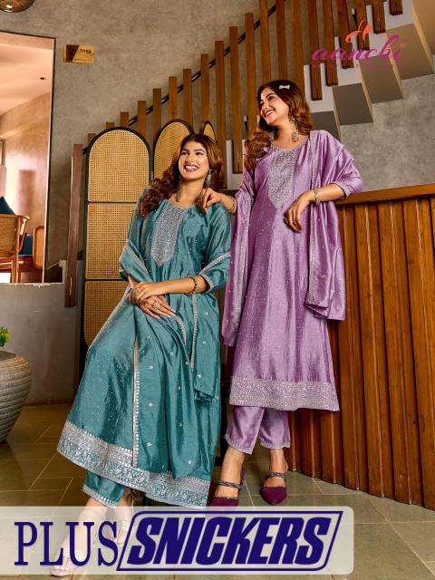 Aanchi Plus Snickers catalog wholesale kurti market in malad
