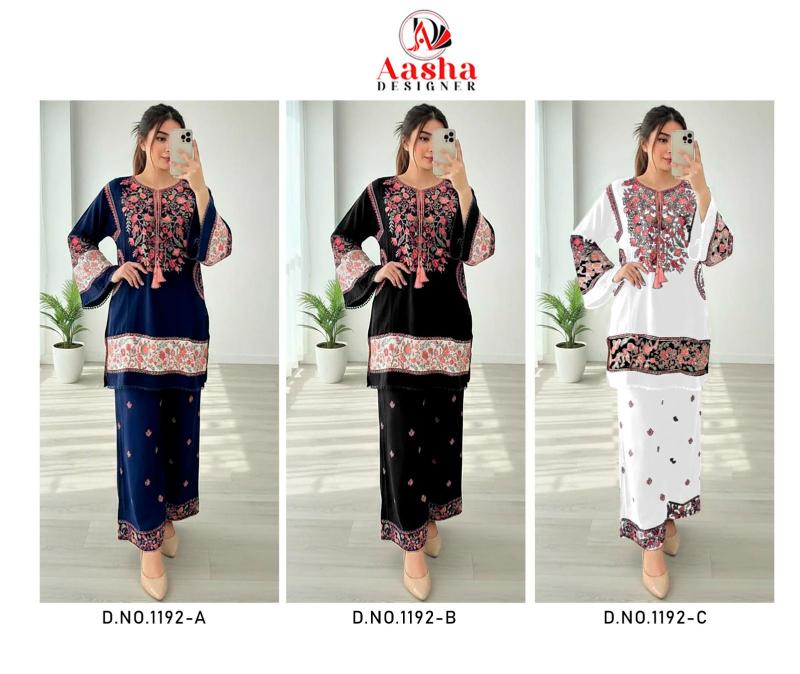 Aasha 1192 A To C catalog pakistani style salwar kameez