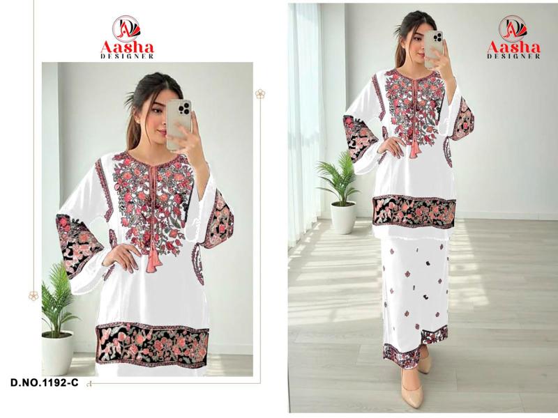 Aasha 1192 A To C catalog pakistani style salwar kameez