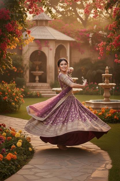 Aawiya Aalisha vol 1 1012 ROSY BROWN catalog sell used wedding lehenga india