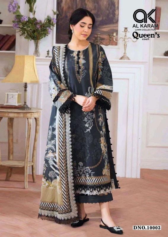 Al Karam Queens Court Vol- 10 – Pakistani Karachi kurti Pant With Dupatta