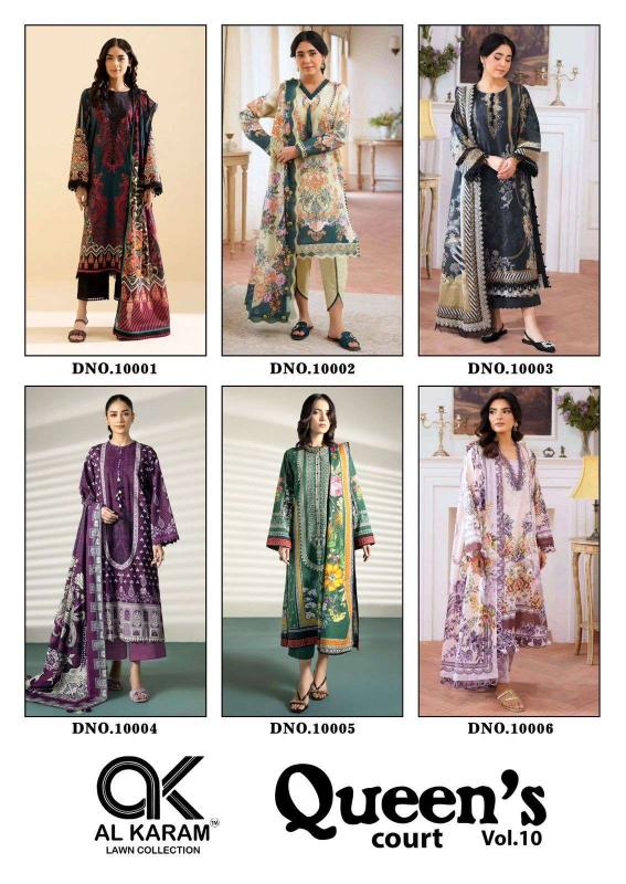 Al Karam Queens Court Vol- 10 – Pakistani Karachi kurti Pant With Dupatta