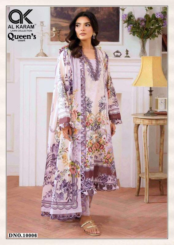 Al Karam Queens Court Vol- 10 – Pakistani Karachi kurti Pant With Dupatta